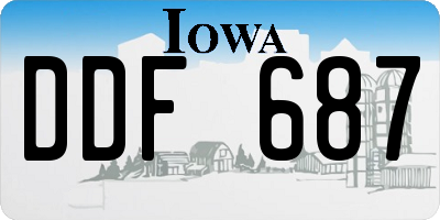 IA license plate DDF687