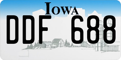 IA license plate DDF688