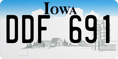 IA license plate DDF691