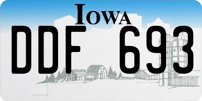 IA license plate DDF693