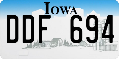 IA license plate DDF694