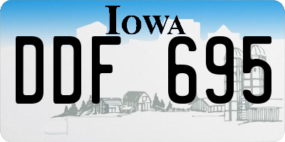 IA license plate DDF695