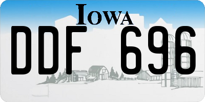IA license plate DDF696