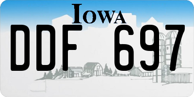 IA license plate DDF697