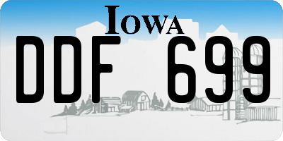 IA license plate DDF699