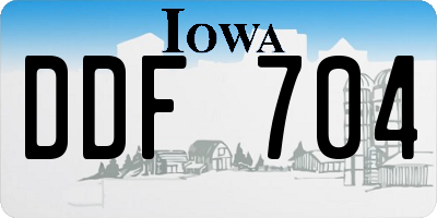 IA license plate DDF704