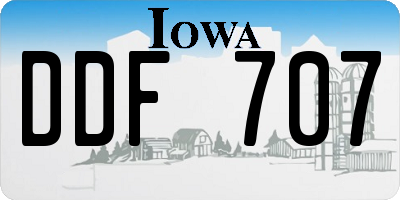 IA license plate DDF707