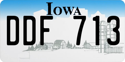 IA license plate DDF713