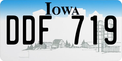 IA license plate DDF719