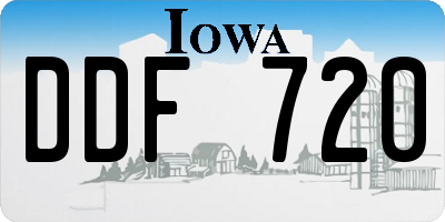 IA license plate DDF720