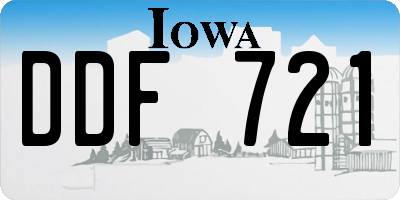 IA license plate DDF721