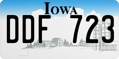 IA license plate DDF723