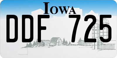 IA license plate DDF725