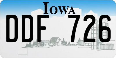 IA license plate DDF726