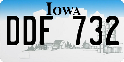 IA license plate DDF732