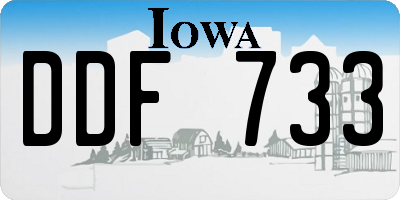 IA license plate DDF733