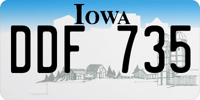 IA license plate DDF735
