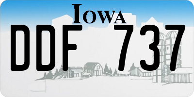 IA license plate DDF737