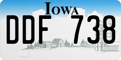 IA license plate DDF738