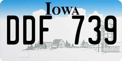IA license plate DDF739