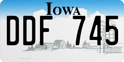 IA license plate DDF745