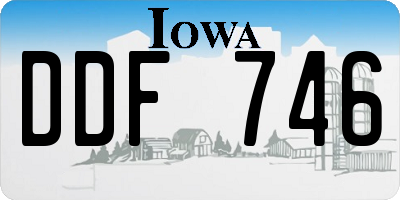 IA license plate DDF746