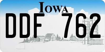 IA license plate DDF762