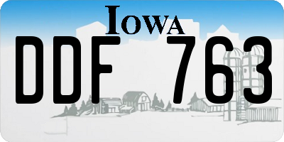 IA license plate DDF763