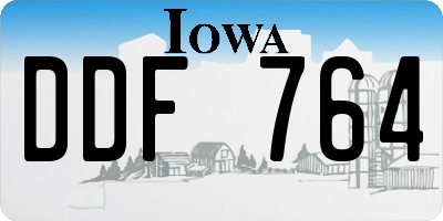 IA license plate DDF764
