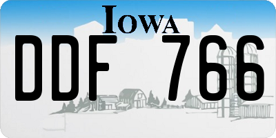 IA license plate DDF766