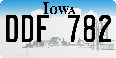 IA license plate DDF782