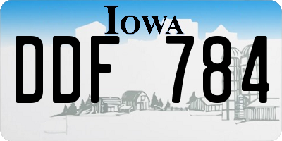 IA license plate DDF784