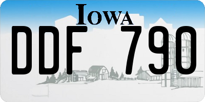 IA license plate DDF790