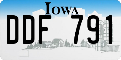 IA license plate DDF791