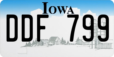 IA license plate DDF799