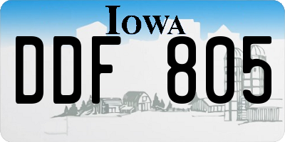IA license plate DDF805
