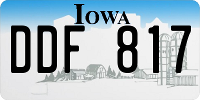 IA license plate DDF817