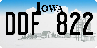 IA license plate DDF822