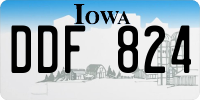 IA license plate DDF824