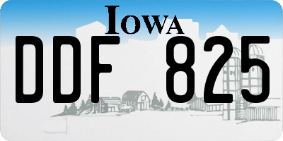IA license plate DDF825