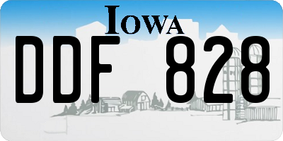 IA license plate DDF828