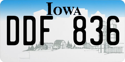 IA license plate DDF836