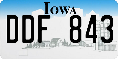 IA license plate DDF843