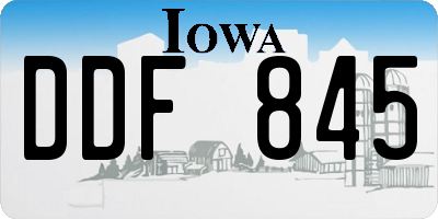 IA license plate DDF845