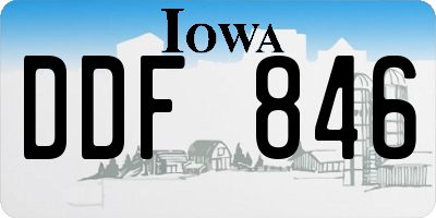 IA license plate DDF846