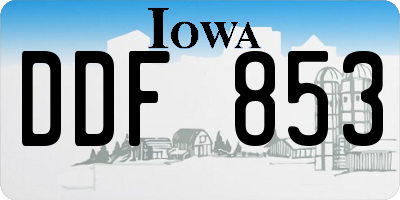 IA license plate DDF853