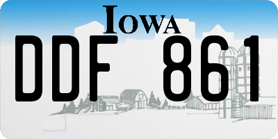 IA license plate DDF861