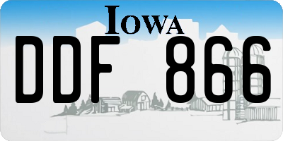 IA license plate DDF866