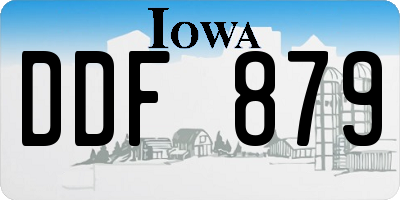 IA license plate DDF879