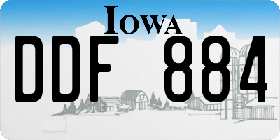 IA license plate DDF884